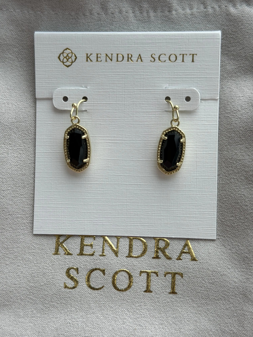 Kendra Scott Black Pendant Earrings